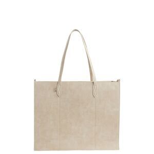 BEIS 'The Large Work Tote' Beige Leather Travel Tote Bag Size OS